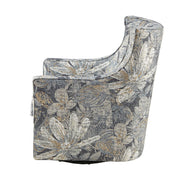 Swivel Glider Chair With Upholstery And Metal Base - Multicolor - R&R Furniture Gallery (Fountain Valley, CA)