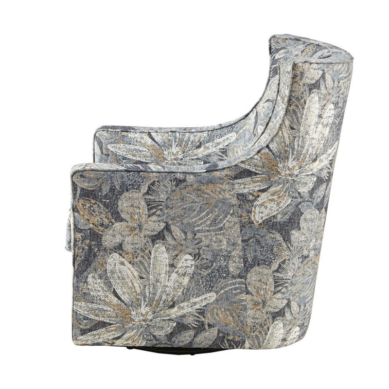 Swivel Glider Chair With Upholstery And Metal Base - Multicolor - R&R Furniture Gallery (Fountain Valley, CA)