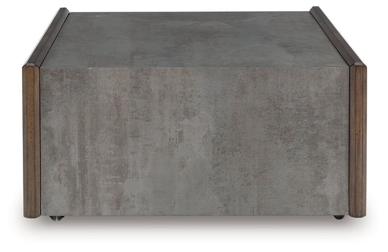 Kallenny - Square Cocktail Table - Brown / Gray - R&R Furniture Gallery (Fountain Valley, CA)