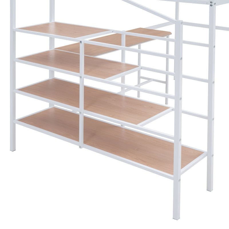 Loft Bed With Desk And Lateral Storage Ladder - R&R Furniture Gallery (Fountain Valley, CA)