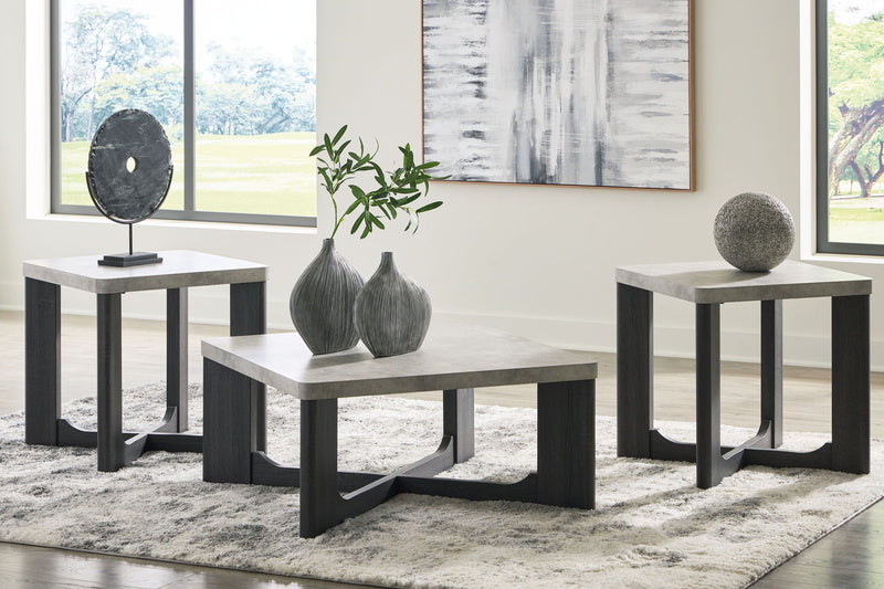 Sharstorm - Occasional Table Set (Set of 3) - Two-tone Gray - R&R Furniture Gallery (Fountain Valley, CA)