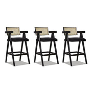 Milan - Modern Webbing Back Stool With Arms (Set of 3) - R&R Furniture Gallery (Fountain Valley, CA)