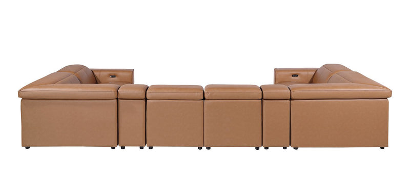 1224 - 8-Piece U-Shaped Sectional Sofa In With 2 Power Recliners & Power Headrests