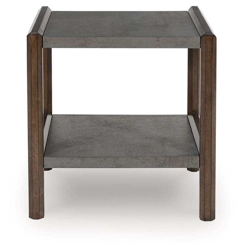 Kallenny - Rectangular End Table - Brown / Gray - R&R Furniture Gallery (Fountain Valley, CA)