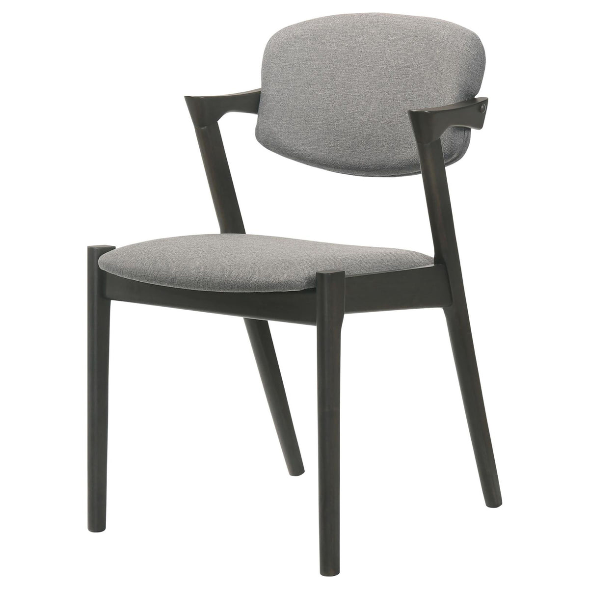 Modern Dining Chair And Zigzag Arm Design (Set of 2)