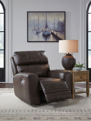 Crossplex - Power Recliner / Adjustable Headrest - Smoke - R&R Furniture Gallery (Fountain Valley, CA)