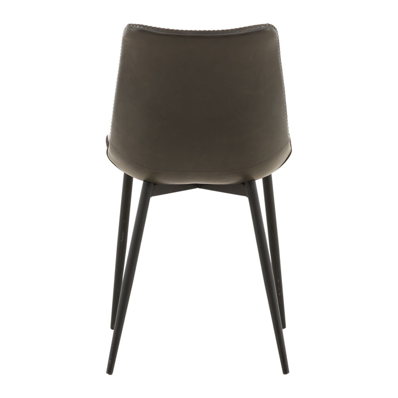 Rufina - Dining Chair - Dark Gray And Black