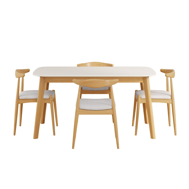 5 Piece Dining Set With Upholstered Chairs - R&R Furniture Gallery (Fountain Valley, CA)