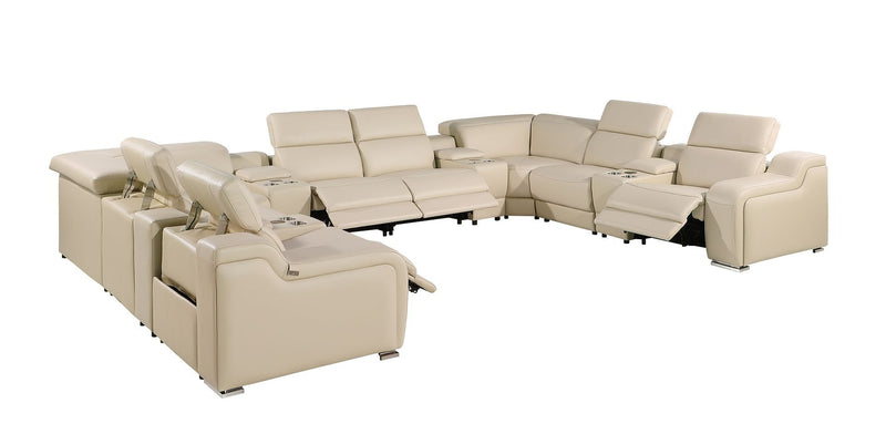 1116 - 12-Piece U-Shaped Sectional Sofa In With 4 Power Recliners & Power Headrests