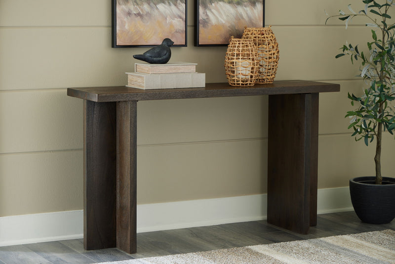 Jalenry - Console Sofa Table - Grayish Brown - R&R Furniture Gallery (Fountain Valley, CA)