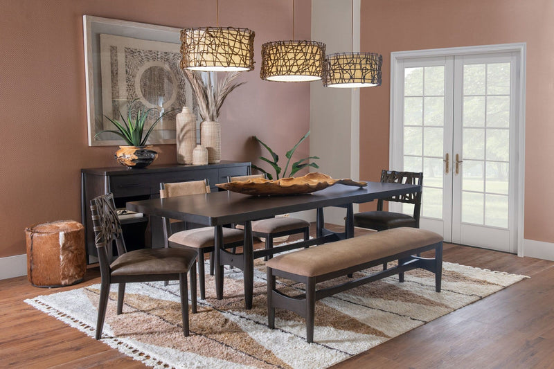 Koko Upholstered Dining Bench in Minx