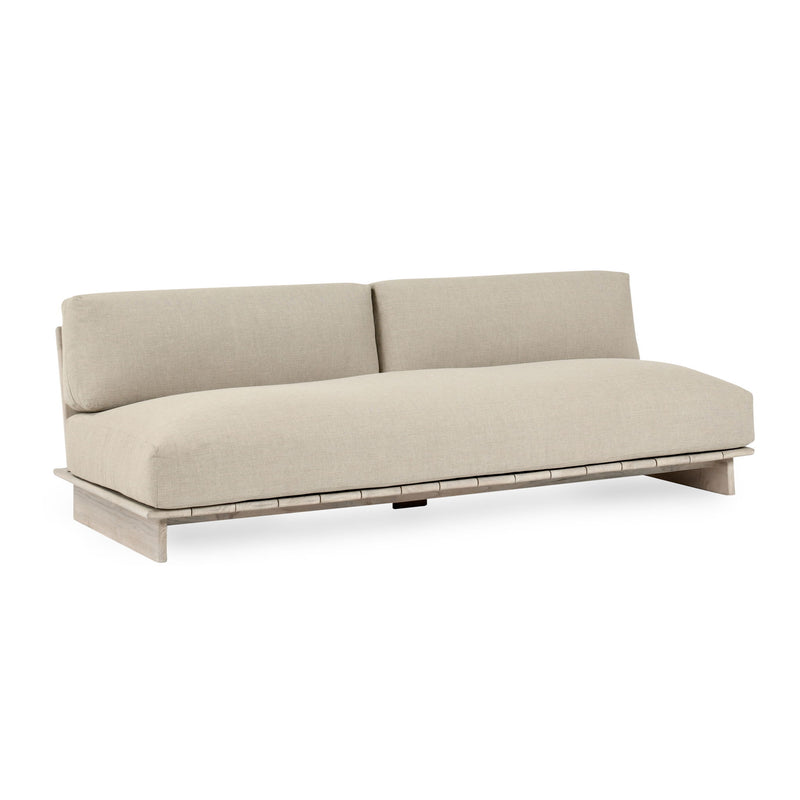 Livia - Teak Outdoor Sofa - Taupe - R&R Furniture Gallery (Fountain Valley, CA)