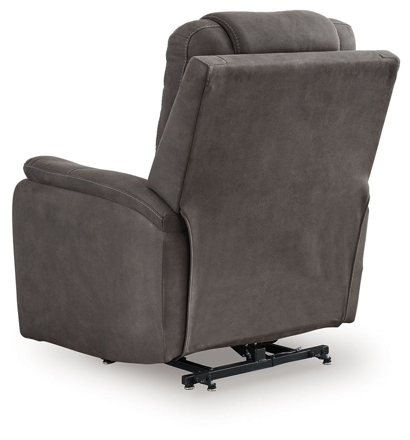 Snowfield - Power Lift Recliner - Gunmetal - R&R Furniture Gallery (Fountain Valley, CA)