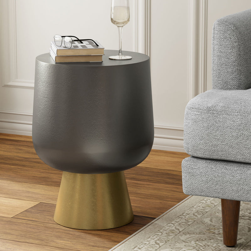 Anthony - Cast Aluminum Side Table - Bronze - R&R Furniture Gallery (Fountain Valley, CA)