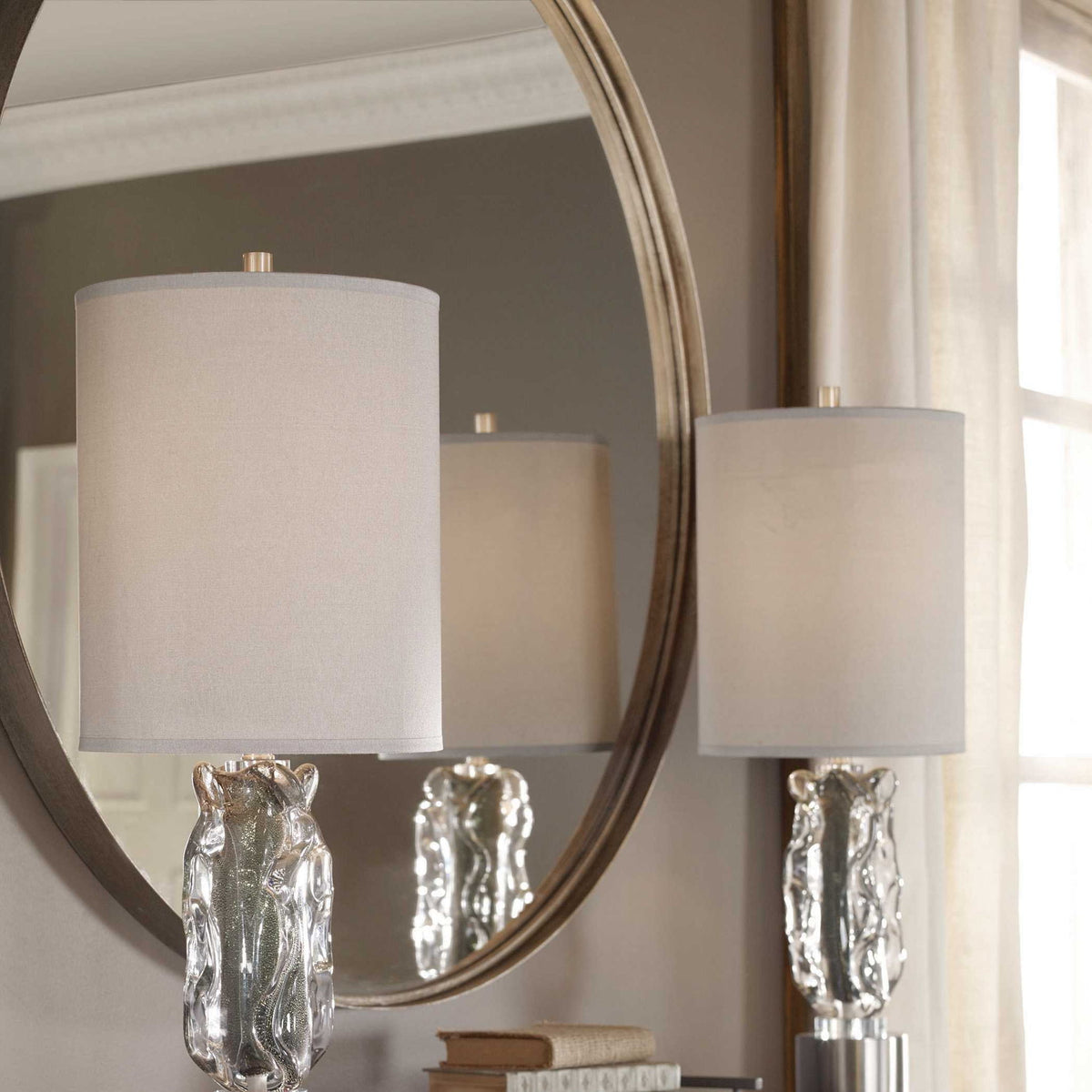 Agoura - 48" Round Mirror - Silver