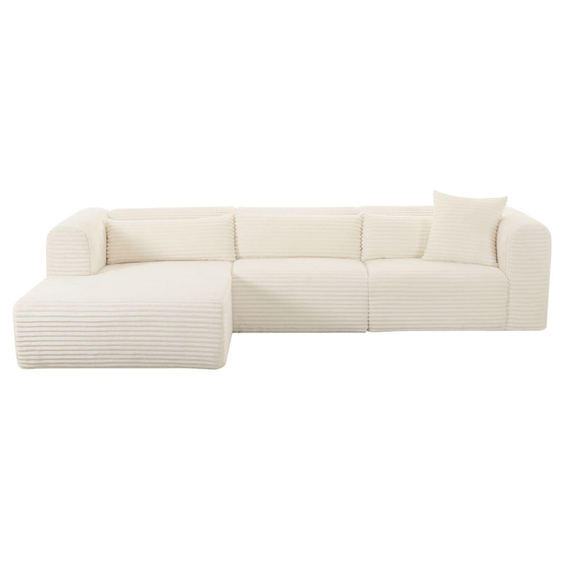 Tarra - Fluffy Oversized Corduroy Modular Sectional - R&R Furniture Gallery (Fountain Valley, CA)
