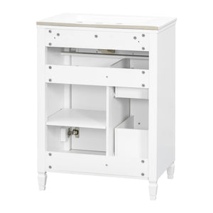 Freestanding Bathroom Vanity With Sink, Soft Close Door, Tip Out Drawer