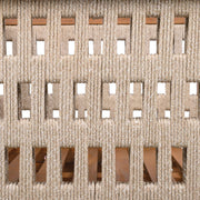 Noble House outdoor club arm chair with rope armrests and cushioned seat, perfect for patio relaxation.