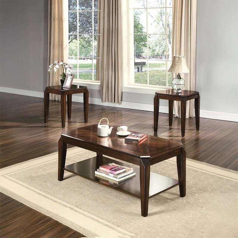 Docila - 3 Piece Coffee & End Set - Walnut - R&R Furniture Gallery (Fountain Valley, CA)