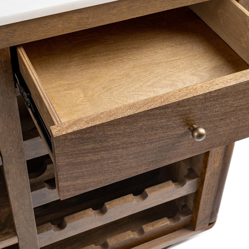 Novara - Bar Cabinet - Molten Walnut
