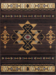 Tribes - 5'3" X 7'3" Southwest Area Rug - Brown - R&R Furniture Gallery (Fountain Valley, CA)