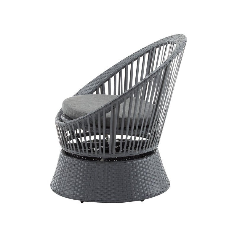 Modern Swivel Wicker Lounge Chair With Round Design - R&R Furniture Gallery (Fountain Valley, CA)