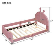 Upholstered Daybed With Rabbit Ear Shaped Headboard - R&R Furniture Gallery (Fountain Valley, CA)