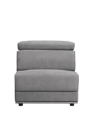 Alwin - Modular Armless Chair - Dark Gray Fabric - R&R Furniture Gallery (Fountain Valley, CA)