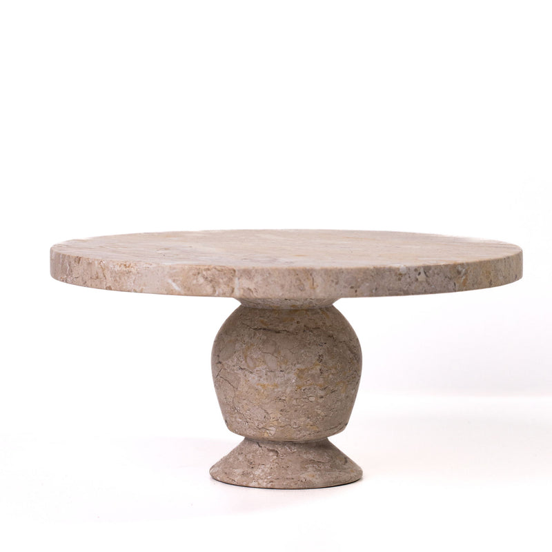Natural Cake Stand - Travertine - R&R Furniture Gallery (Fountain Valley, CA)