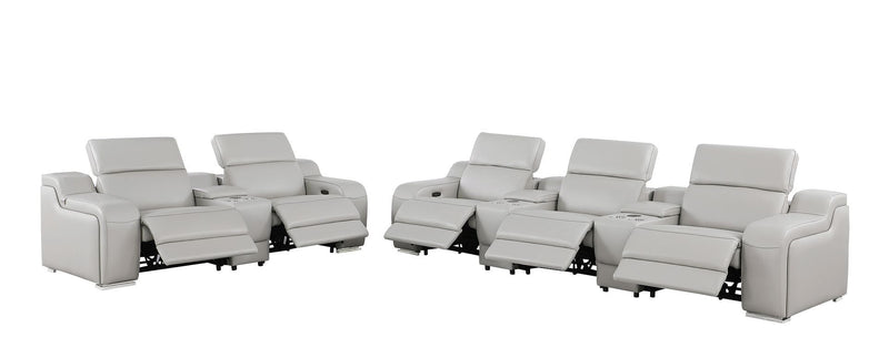 1116 - 8-Piece Modular Power Reclining Sofa, Loveseat & Chair Set In With 5 Power Recliners & Power Headrests
