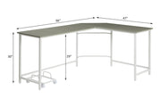 Bambina - Computer Desk - Gray & White - R&R Furniture Gallery (Fountain Valley, CA)