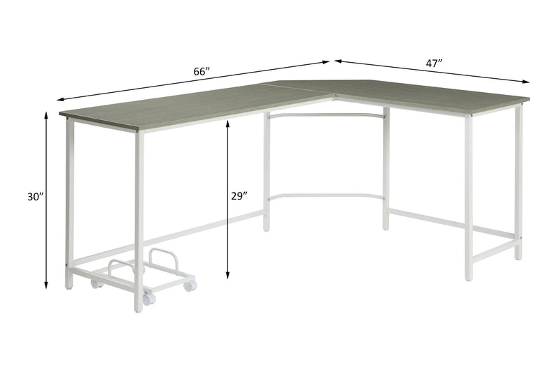 Bambina - Computer Desk - Gray & White - R&R Furniture Gallery (Fountain Valley, CA)