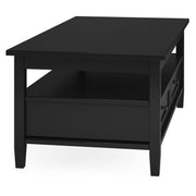 Handcrafted Warm Shaker coffee table by Simpli-Home featuring a classic wooden design and sturdy construction.
