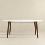Ada - Mid-Century Modern Style Oval Dining Table - R&R Furniture Gallery (Fountain Valley, CA)