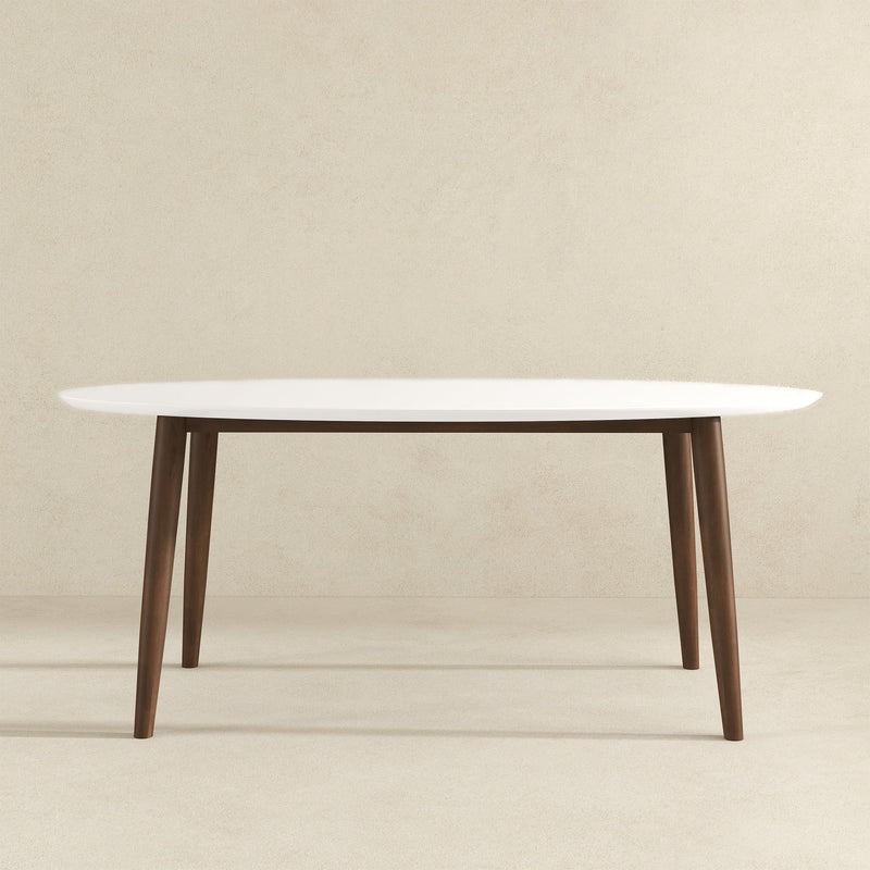 Ada - Mid-Century Modern Style Oval Dining Table - R&R Furniture Gallery (Fountain Valley, CA)