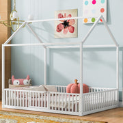 Metal House Bed With Fence And Door - R&R Furniture Gallery (Fountain Valley, CA)