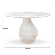 Esme - 48" Indoor / Outdoor Round Dining Table - White - R&R Furniture Gallery (Fountain Valley, CA)