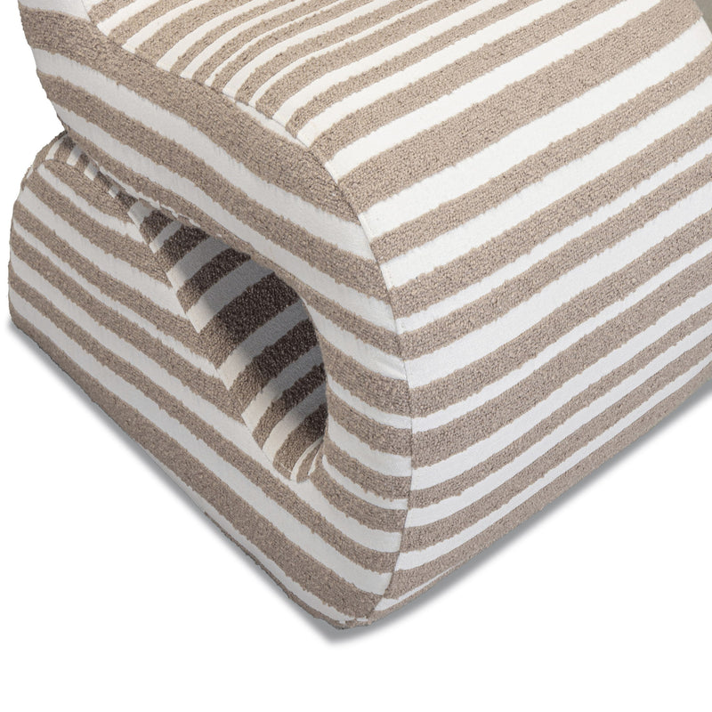 Senna - Jacquard Organic Stripes Accent Chair - Taupe - R&R Furniture Gallery (Fountain Valley, CA)