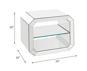 Dominic - 20" Accent Table - Mirrored - R&R Furniture Gallery (Fountain Valley, CA)