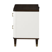 Carena - Nightstand With USB - White & Brown - R&R Furniture Gallery (Fountain Valley, CA)