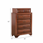 Glory Furniture LaVita accent chest with a sleek wooden finish and modern design, featuring storage drawers and a stylish surface.