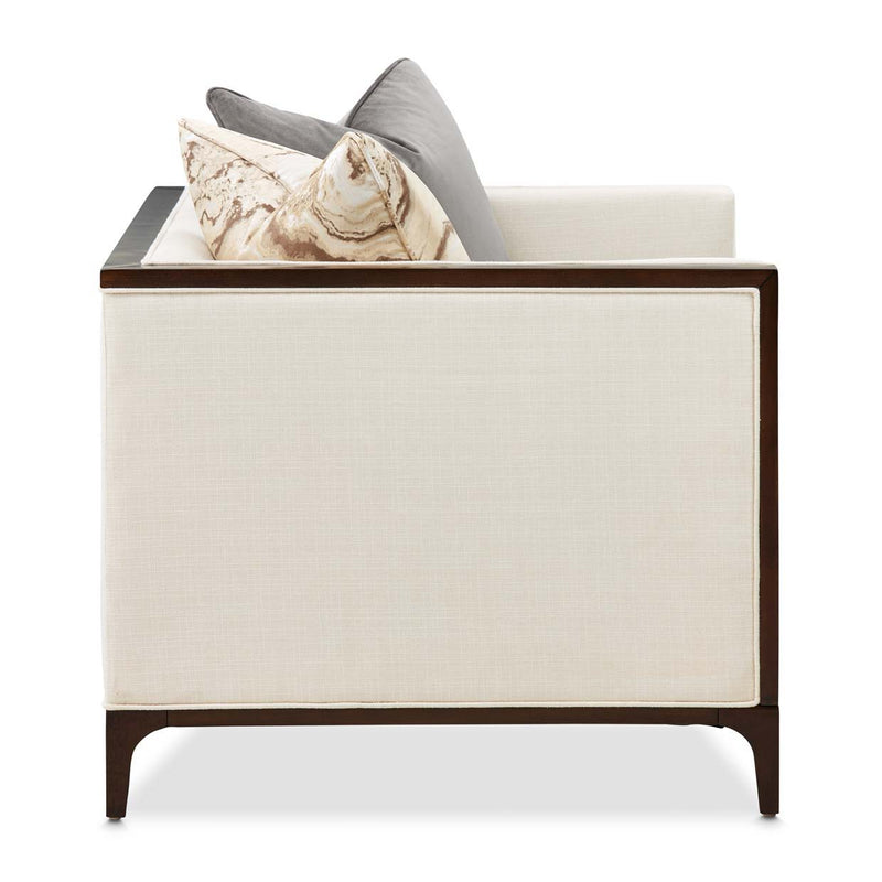 Belmont Place - Matching Chair - Cream / Espresso - R&R Furniture Gallery (Fountain Valley, CA)