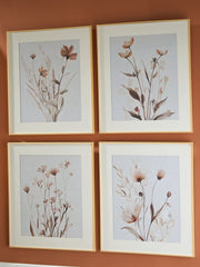 Chettings - Wall Art Set (Set of 4) - Beige / Gray / Blush - R&R Furniture Gallery (Fountain Valley, CA)