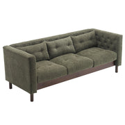Modern Noble House upholstered 3-seater sofa with tufted design, ideal for living room relaxation and stylish home decor.