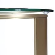 Houston - Round Chairside Table - Brushed Gold - R&R Furniture Gallery (Fountain Valley, CA)
