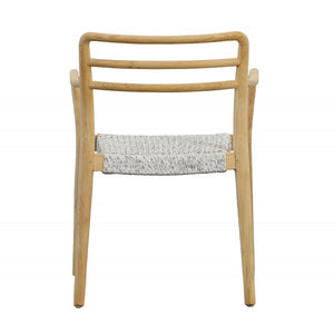 Detta - Outdoor Dining Chair - Natural And White