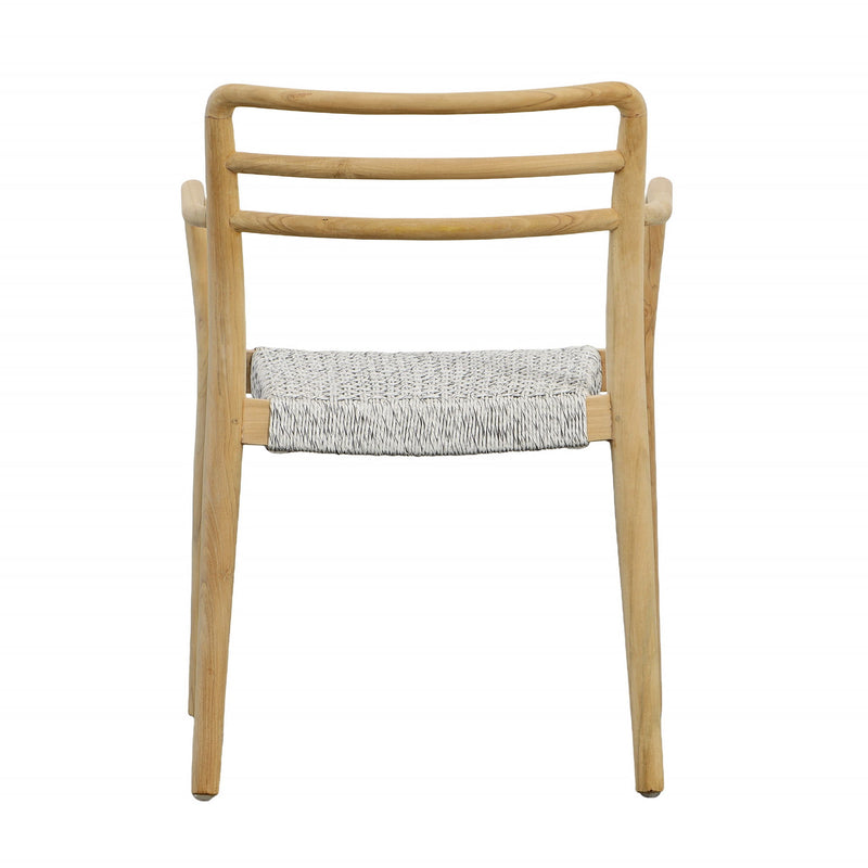 Detta - Outdoor Dining Chair - Natural And White