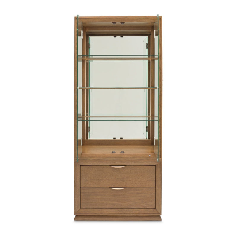 Portrait - Display Cabinet - Sienna Brown - R&R Furniture Gallery (Fountain Valley, CA)
