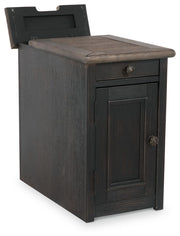 Tyler Creek - Chair Side End Table - Grayish Brown / Black - R&R Furniture Gallery (Fountain Valley, CA)