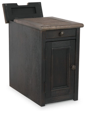 Tyler Creek - Chair Side End Table - Grayish Brown / Black - R&R Furniture Gallery (Fountain Valley, CA)